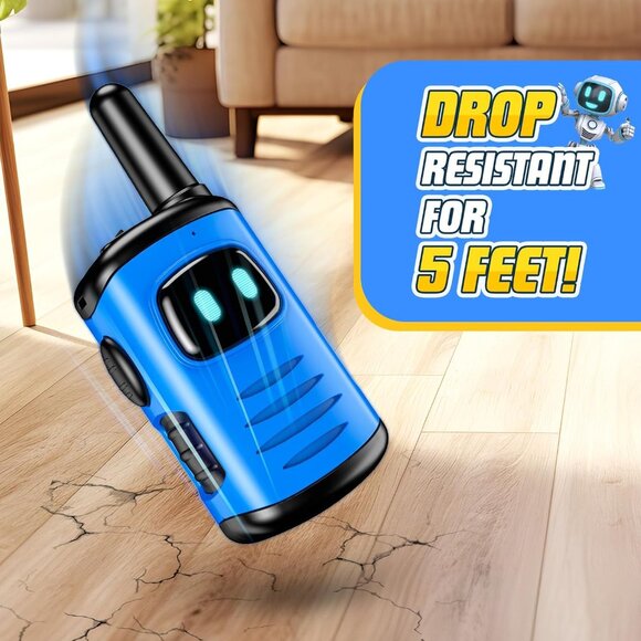 Kids Mini Walkie Talkies Robot Design | Ages 3-6 | 1000 ft Range | - Picture 3 of 6
